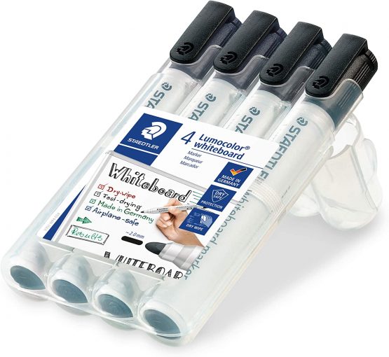 Staedtler Lumocolor 351 WP4-9X Whiteboard Marker 4 Markers Pack of 1 - Image 2
