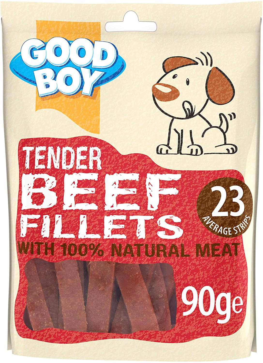 Good Boy - Tender Beef Fillets - Dog Treats - Made with 100% Natural Beef - 90 g ℮ - No Artificial Flavouring - Case of 10 - Image 2