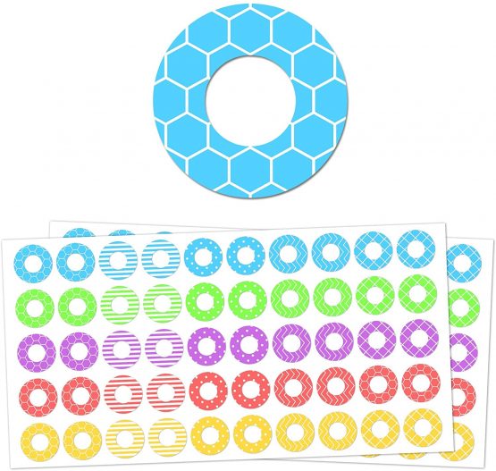 2000 Pack, Hole Reinforcement Ring Labels Stickers - 20 Assorted Designs
