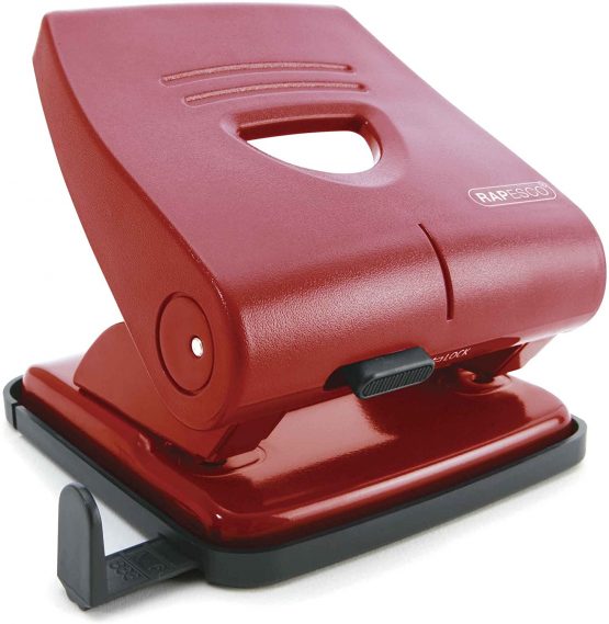 Rapesco Hole Punch - 827-P, 30-Sheet Capacity (Red), PF827PR2
