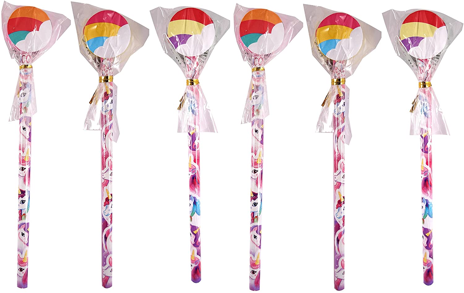 Henbrandt 24 x Unicorns Pencils With Novelty Erasers Toppers - Wholesale Bulk Buy, 24 count (Pack of 1) - Image 2
