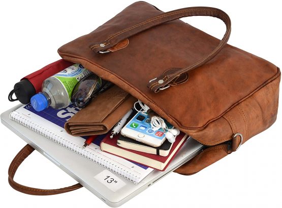 GUSTI leather laptop bag - Emily brown bags work bag shoulder bag mens laptop bags for men messenger bag - Image 3