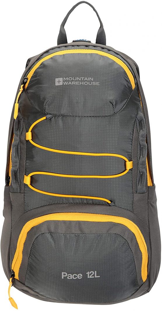 Mountain Warehouse Pace 12L Rucksack - Lightweight Backpack, Hydration Compatible Small Rucksack, Ripstop, Padded Airmesh Back, Webbing Trim - for Men & Women