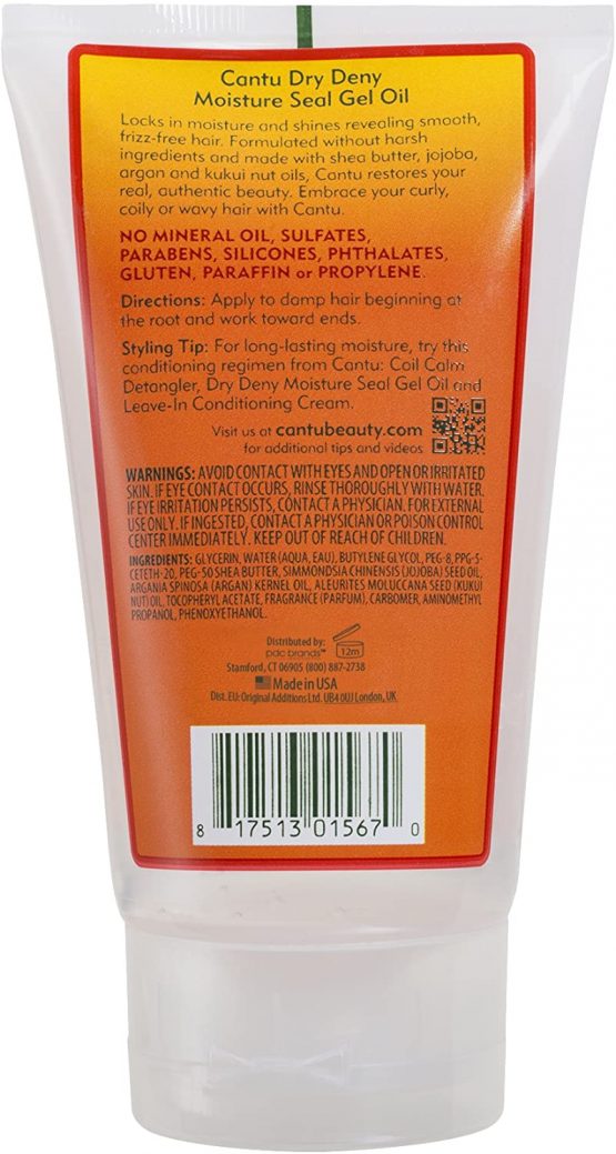 Cantu Natural Hair Dry Deny Moisture Seal Gel Oil 5 Ounce Tube (145ml) - Image 2