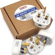 HDIUK Quality 4 Pack UK 13A Mains Plug top self Wire. (White)