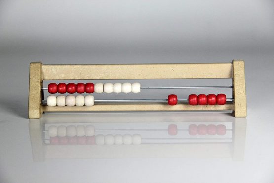 Wissner Active Learning 20 Student´S Abacus, Re-Wood Red/White, Sloped Version