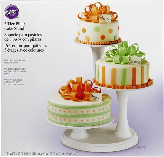 Wilton 3 Tier Pillar Cake Stand, 41.1 x 50.1 cm (17 x 19.75 in) high - Image 4