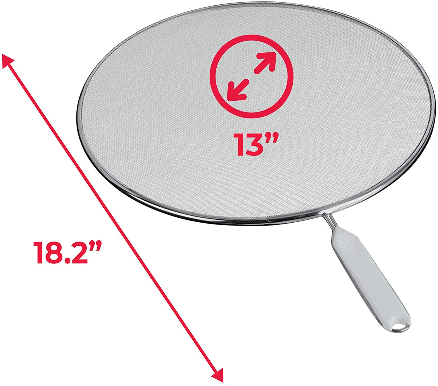 Metaltex Aluminium Mesh Splatter Screen Splash Guard,Silver,33 cm, frying pan - Image 4