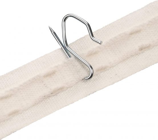 The Bead Shop Heavy Duty Zinc Metal Drapery Pin Hooks (50 Pack) for Pencil Pleat Curtains - Image 3