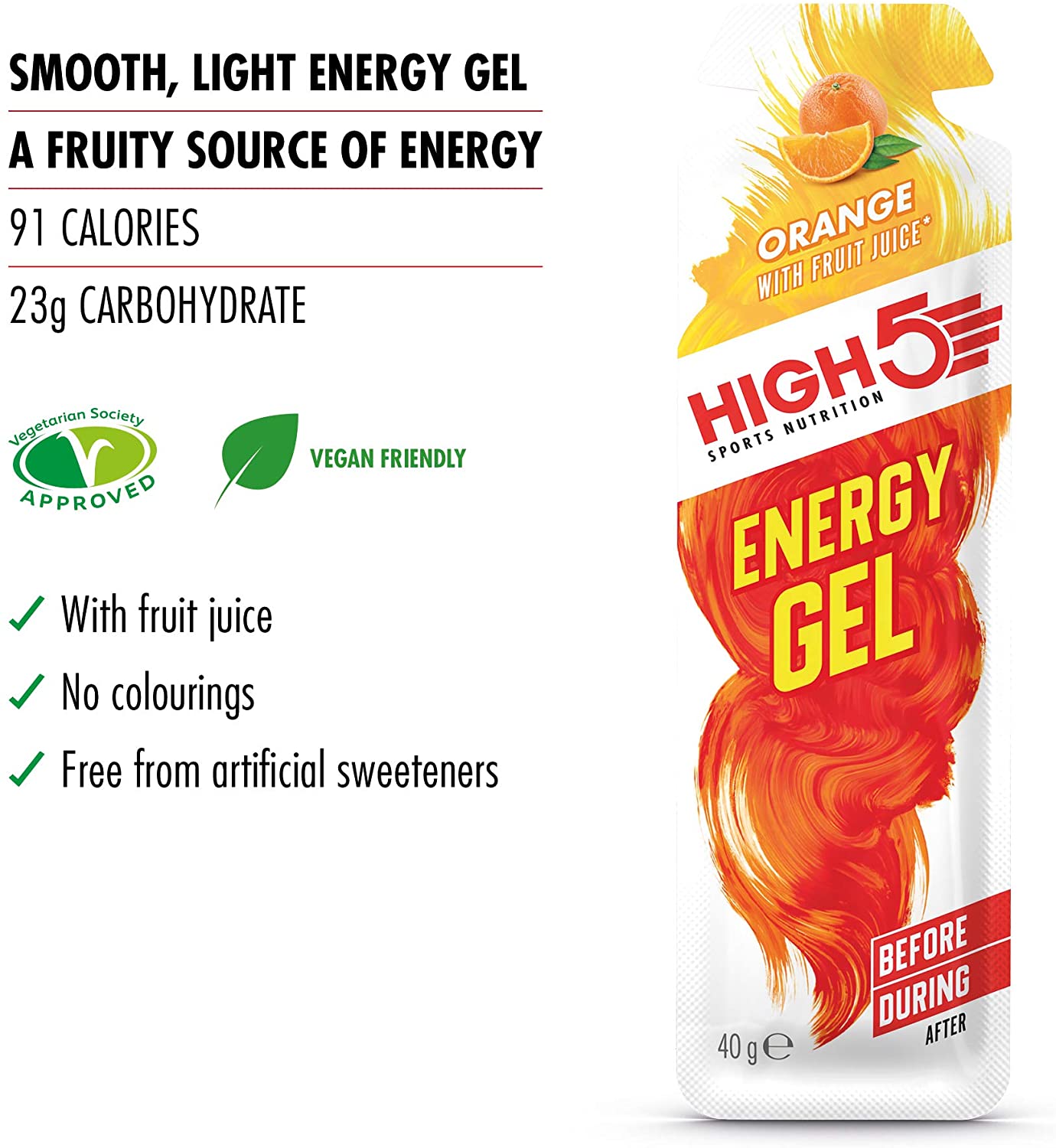 HIGH5 Running Gels Energy, Running Essentials for Quick Release Energy, Natural Fruit Juice & Caffeine-Free - Image 2