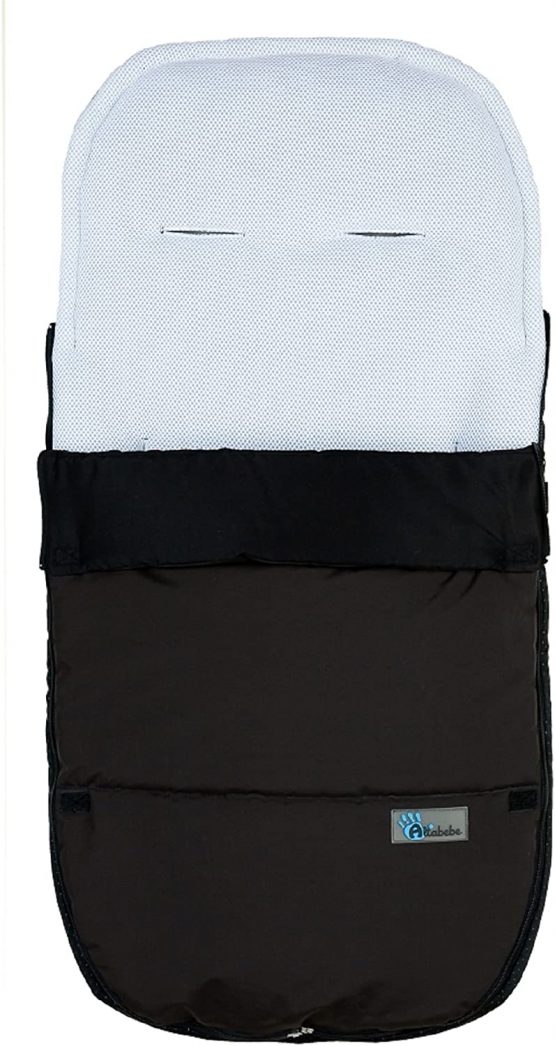 Altabebe Footmuff with Sympatex Fabric (Black/White)