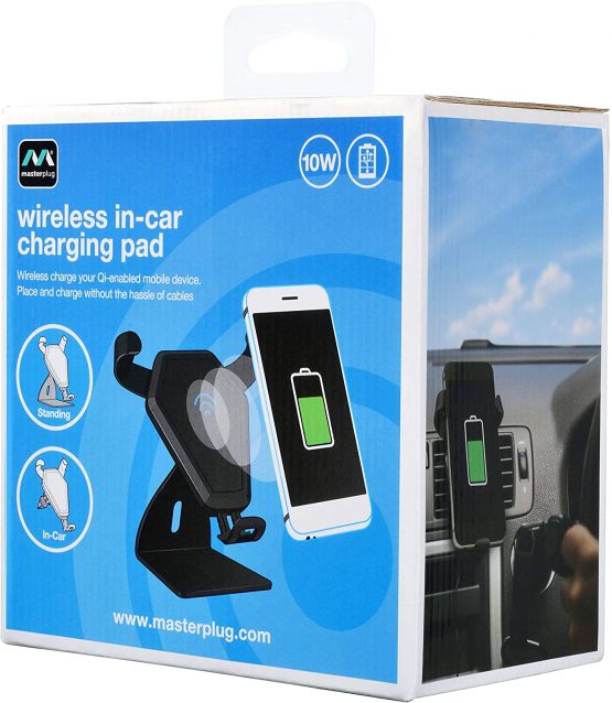 Masterplug In Car Wireless Charger, 10 Watts, 14 x 12 x 4.5 cm, Black - Image 4
