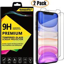 4youquality [3-Pack] iPhone 11 and iPhone XR Screen Protector, Tempered Glass Film [LifetimeWarranty][Scratch-Resistant][Anti-Shatter] Screen Protector for Apple iPhone XR and iPhone 11 (6.1 inch)
