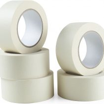 PACK OF 5 Masking Tape | 48mm Wide | 50 Metre Rolls | High Quality Tape | Perfect for Professional & DIY Use | Decorating, Crafts, Body Spraying & More