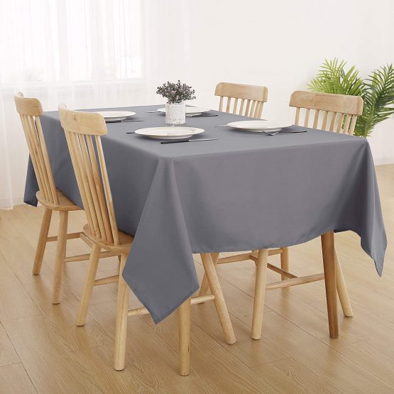 Deconovo Home Decorative Oxford Tablecloth Water Resistant Table Covers Rectangular Tablecloth for Dining Table 130x280cm(51x110in) Yellow - Image 2