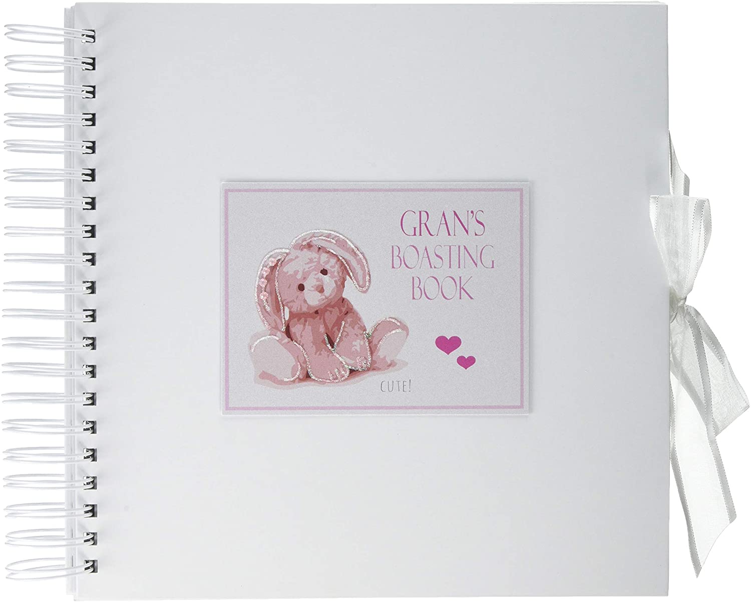 White Cotton Cards Pink ‘Gran's Boasting Book’ Memory Book (NRP5C), of