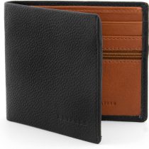 Gryphen Men's RFID Blocking Genuine Leather Wallet (Black/Tan)