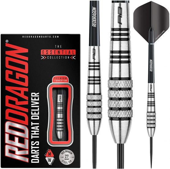RED DRAGON Sidewinder 25, 27 or 30 Gram Tungsten Darts Set with Flights and Stems