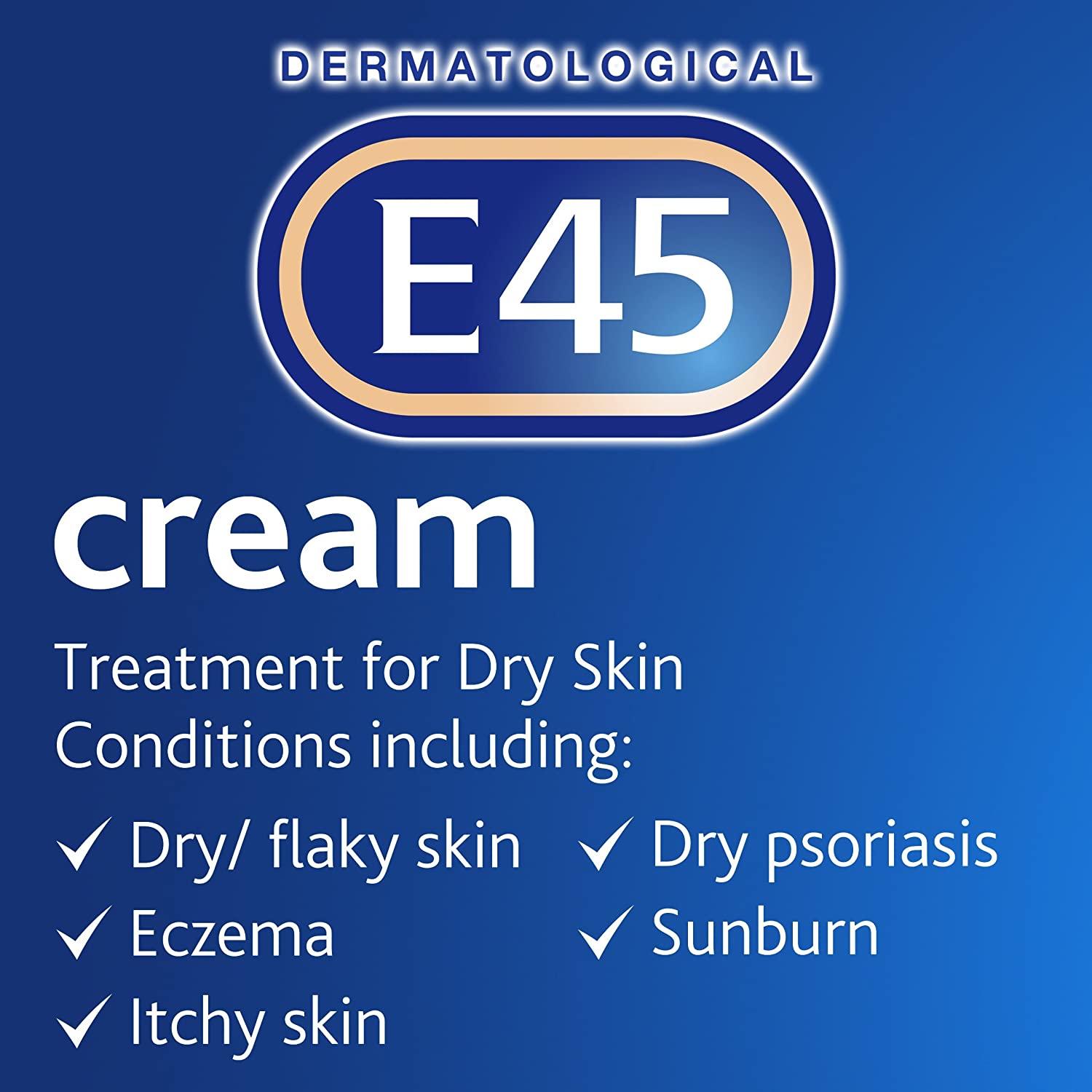 E45 Cream 125 g, Moisturiser for Dry Skin and Sensitive Skin, Emollient Body Cream to Soothe Dry and Irritated Skin - Image 2
