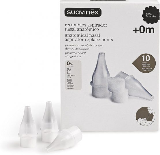Suavinex 3163920 Replacement Anatomical Nasal Aspirator BPA-Free