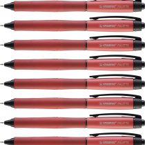 Retractable Gel Rollerball - STABILO PALETTE Box of 10 Red