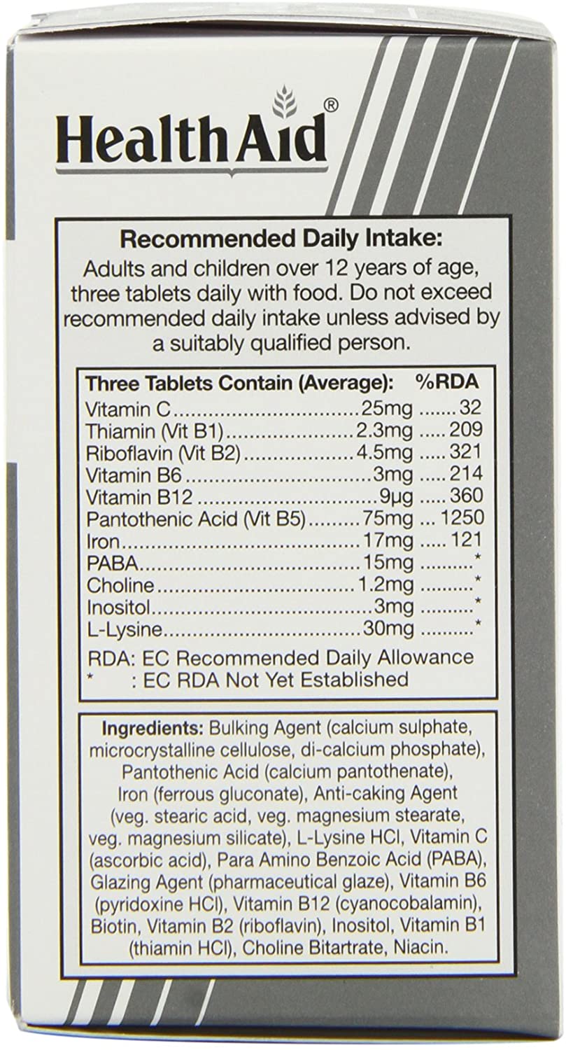 HealthAid Iron Formula Plus - 100 Count (Pack of 1) Vegetarian Tablets, White - Image 2