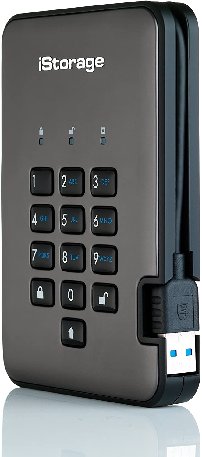 iStorage DiskAshur PRO2 SSD 2 TB - Secure Solid State Drive - FIPS Level 2 - Password Protected - Dust/Water-Resistant - Image 2