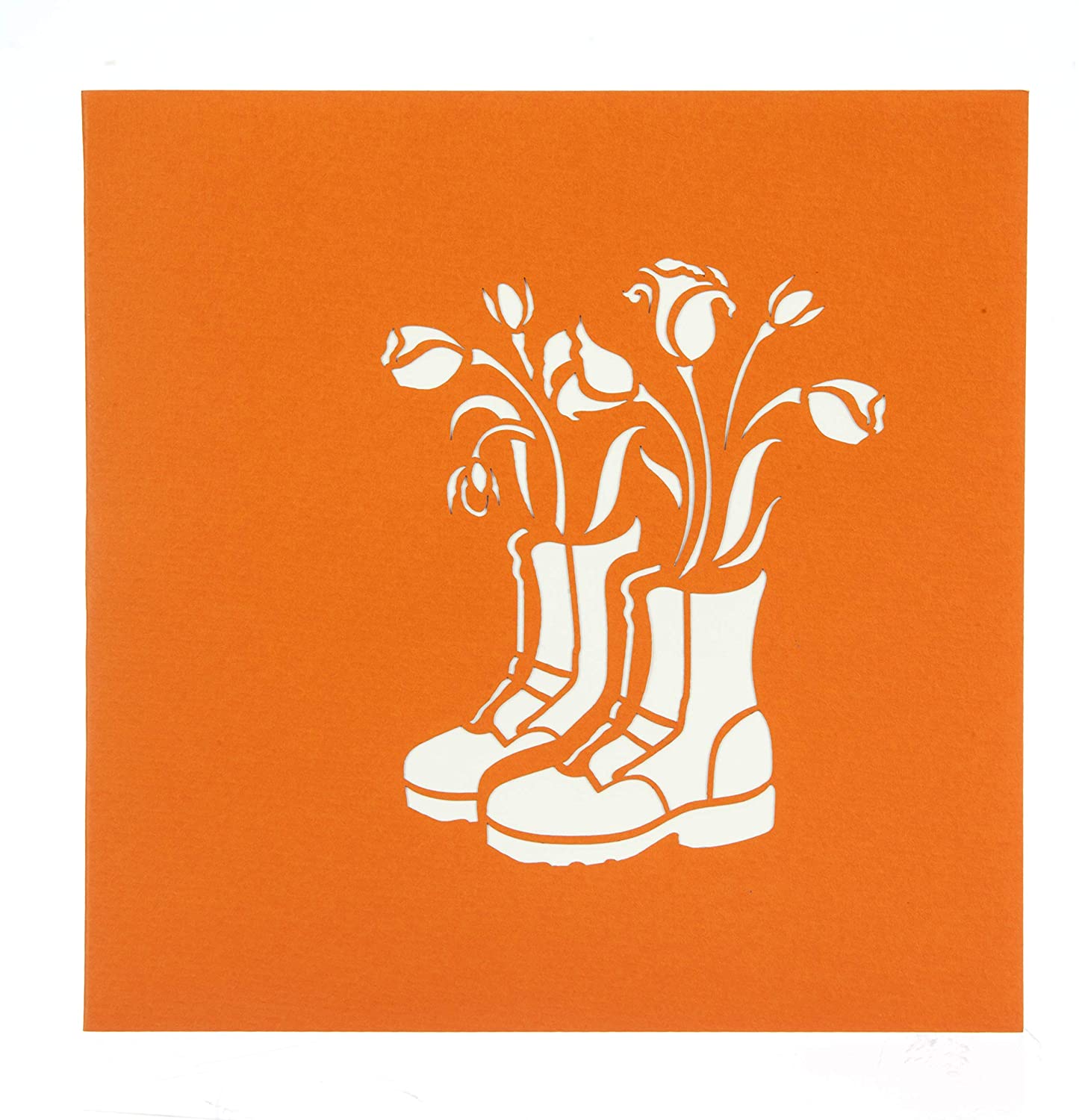 Cardology - Spring Wellies Pop-Up Card, 15cm x 20cm - Image 2