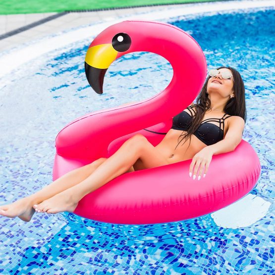 Bramble - Large Inflatable Pink Flamingo Ring Float - 116x96cm - Image 3