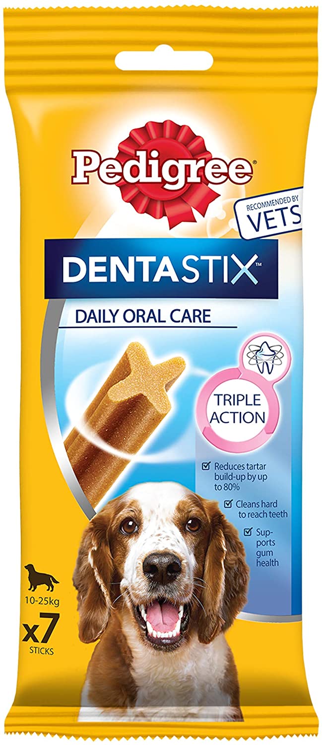 Pedigree Dentastix Medium Dog 7 Stick (Pack of 10), 180 g (Pack of 10)