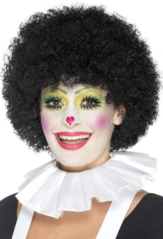 White Neck Ruffle Collar Clown Costume Accessory (US)