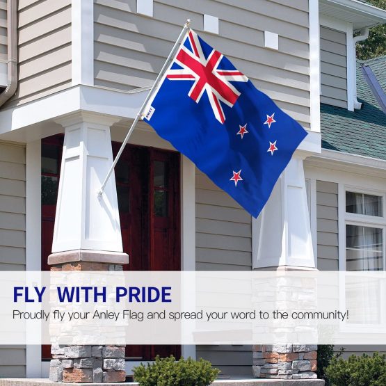 Anley Fly Breeze 3x5 Foot New Zealand Flag - Vivid Color and UV Fade Resistant - Canvas Header and Double Stitched - New Zealander Kiwi National Flags Polyester with Brass Grommets 3 X 5 Ft - Image 2