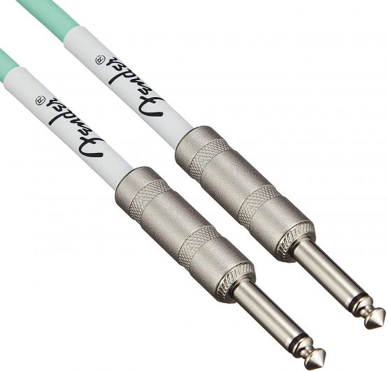 Fender 990510058 Original Series Instrument Cable - 10 ft – STR/STR – Surf Green, 3 Metre