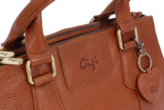 GIGI - Women's Mid-Size Leather Tote Handbag - Top Handle Bag - GIOVANNA 9046 - Image 2
