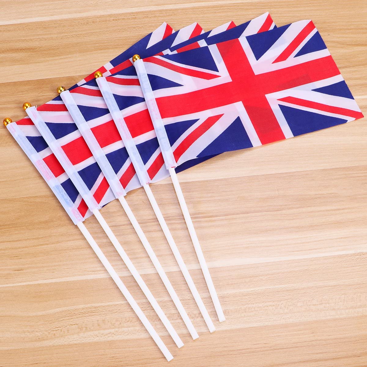 TOYMYTOY 100 Pcs United Kingdom Hand Waving Flag Royal Jubilee UK GB Great Britain Flags - Image 3