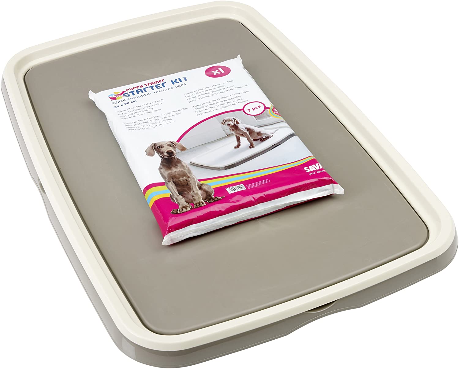 Savic X-Large Puppy Trainer Starter Kit, Warm Grey, XL