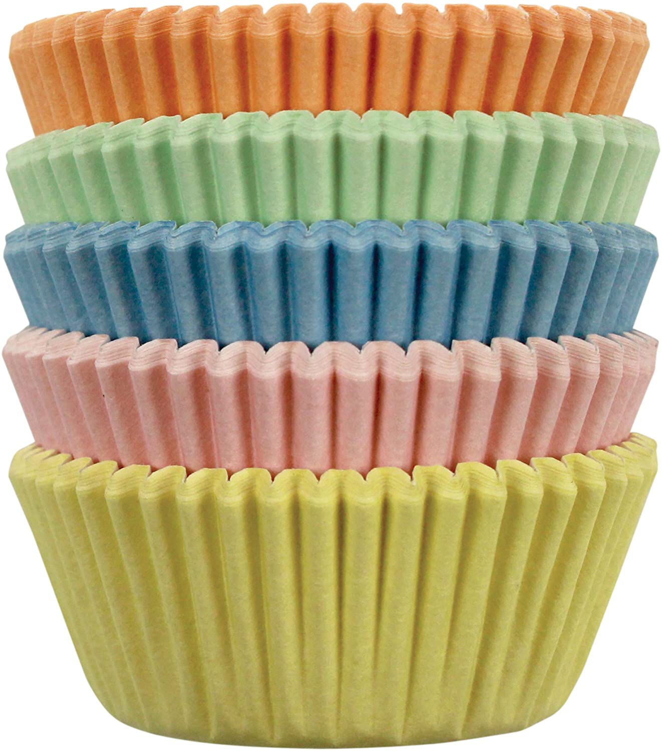PME Colourful Pastel Paper Cupcake Cases (Pack of 100), Mini Size