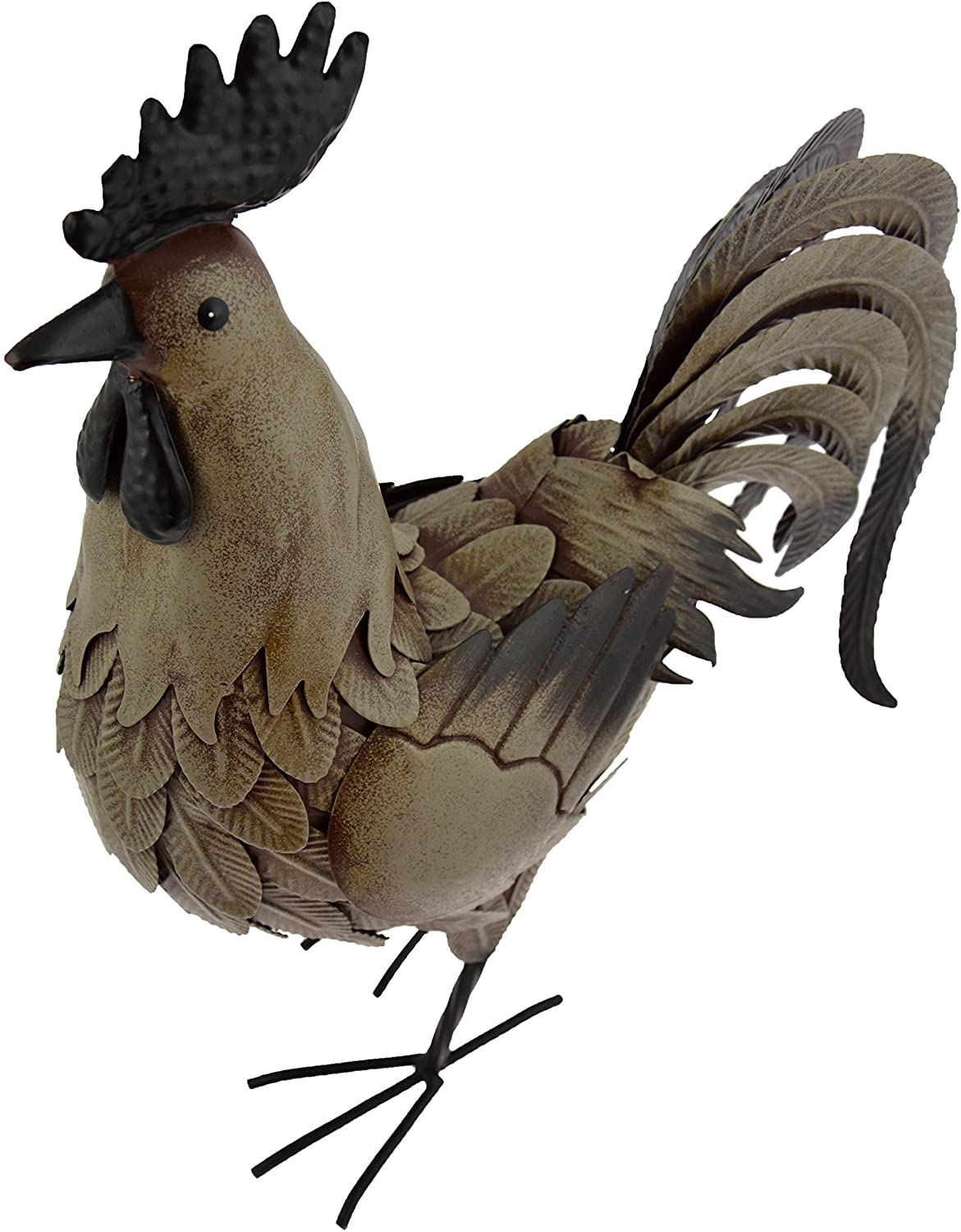 Green Jem GSGD56 Cockerel Metal Garden Decoration Ornament, Multi-Colour, 37x17x49 cm - Image 3
