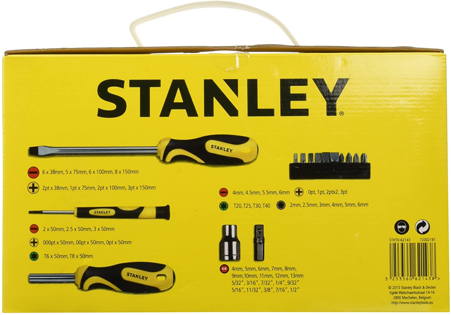 Stanley STHT0-62143 57 Piece Screwdriver, Bit and Socket Set, STHT0-62143, Multicolor, No - Image 2