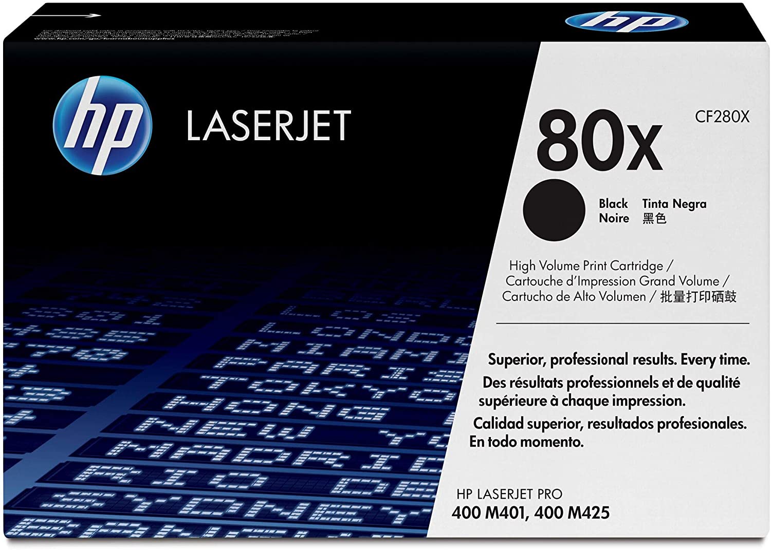 HP CF280X 80X High Yield Original LaserJet Toner Cartridge, Black, Single Pack
