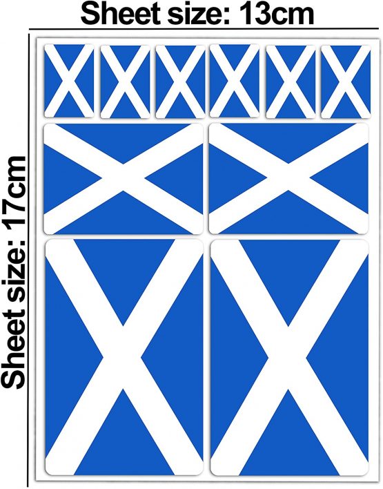 Biomar Labs® 10 x Vinyl Stickers Set Decals Scotland Scottish National Flag Car Motorcycle Helmet D 35 - Image 2