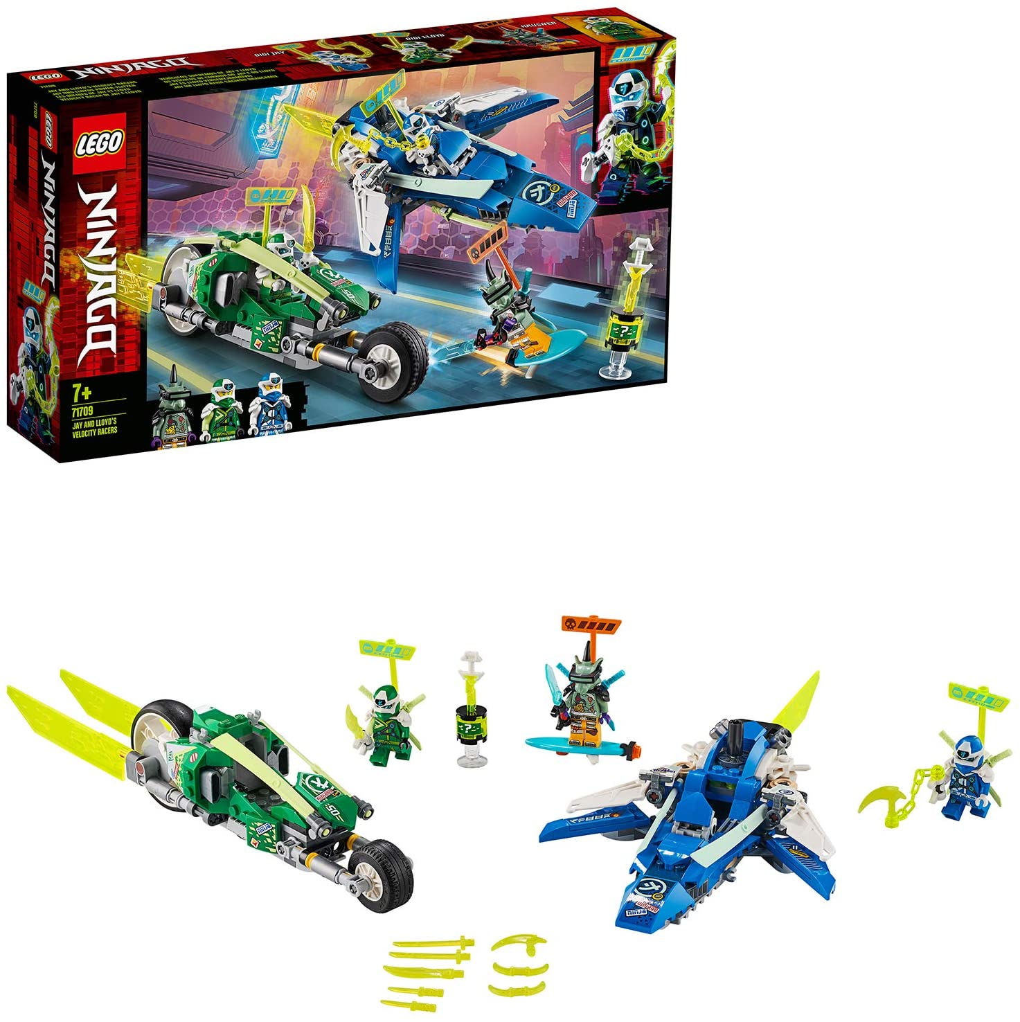 LEGO 71709 Ninjago Jay and Lloyd's Velocity Racers, Multicolor