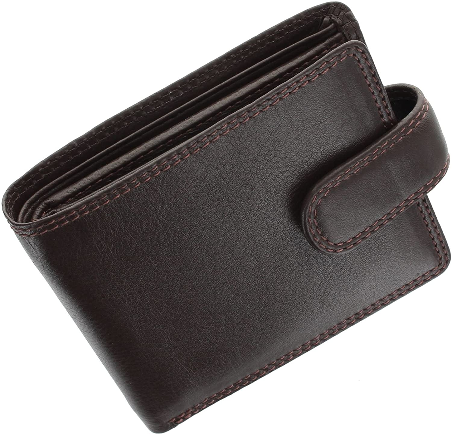 VISCONTI Heritage Collection Strand Leather Wallet with Tab Closure RFID Blocking HT13 Chocolate - Image 4