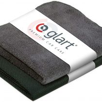Glart 4432K Set of 2 Microfibre Cloths for Glass Cleaning, Special Fishskin Cloth 60 x 40 cm and Drying Cloth 32 x 32 cm, Shiny Windows, Car Cleaning Equipment