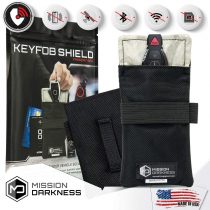 Mission Darkness Faraday Bag for Keyfobs (2 Pack) - RF Shielding Protective Case for Smart"Always On" Keys Fobs Transmitters Small Electronics Vehicle Security Anti-hacking Block Signal Relay