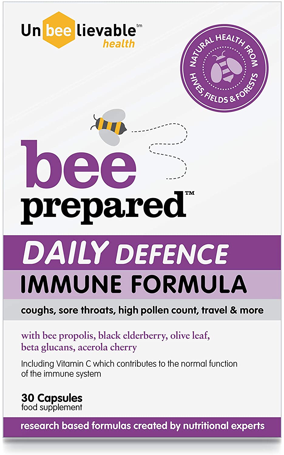 Unbeelievable Health Bee Prepared Daily Defence Immune System Formula, Created by Nutritional Experts, Contains Bee Propolis - Image 2