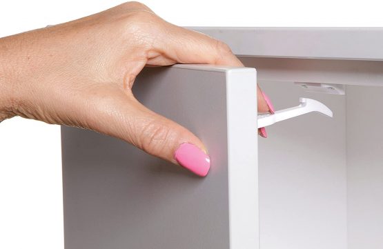 Dreambaby Secure Catches Child Safety Cabinet Locks -14 Pack- White- Model F1412 - Image 2