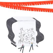 Partituki Party Bag Fillers for Kids. 10 Drawstring Bags to Colour in, 10 Sets of 5 Crayons Waxes and 1 Frisbee. Ideal Party Bags for Kids Party Pinata
