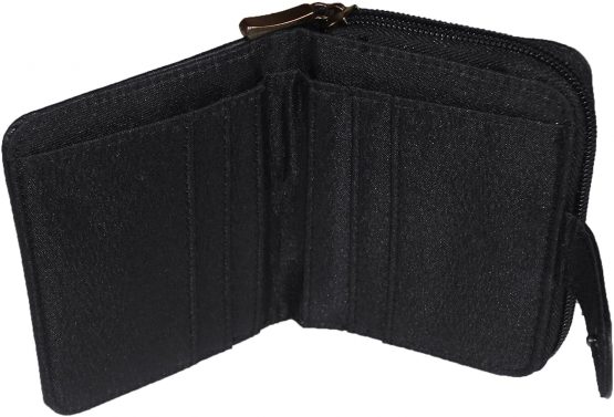 LADIES WOMENS REAL BLACK LEATHER PURSE - Image 2