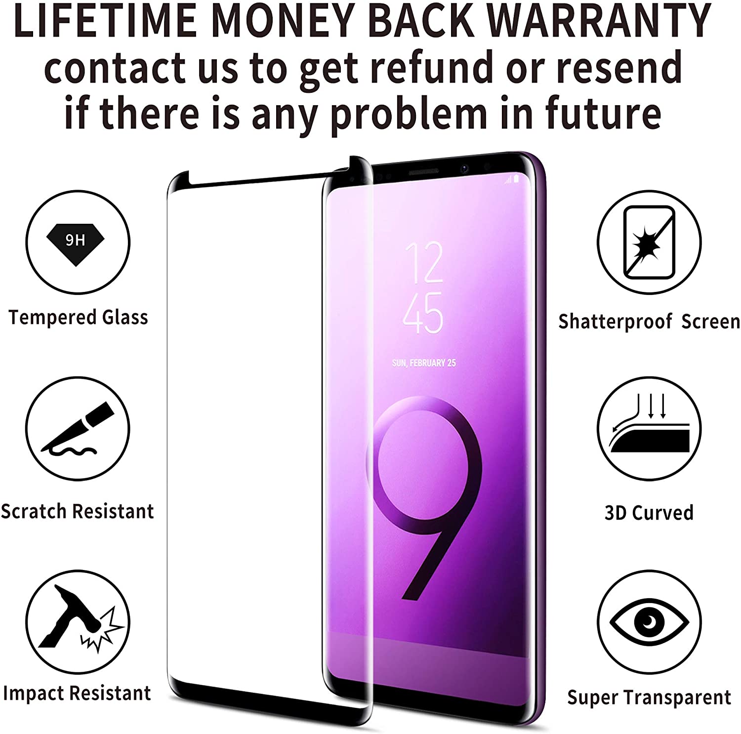 4youquality [3-Pack Samsung Galaxy S9 Screen Protector - Image 3